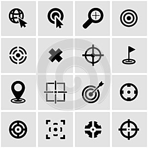 Vector black target icon set