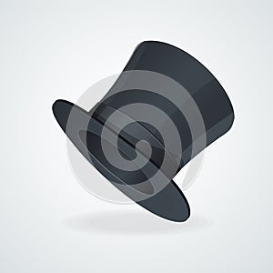 Vector Black top hat on white