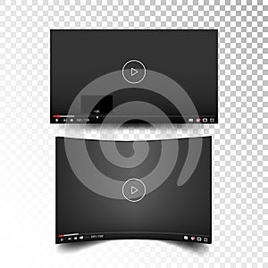 Vector Black transparent camera rec interface view