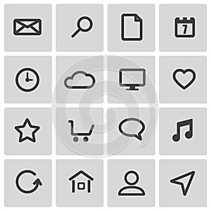 Vector black universal icons