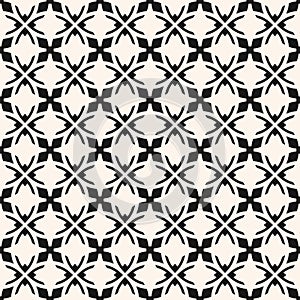 Vector black and white abstract ornamental seamless pattern in gothic style