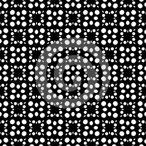 Vector black and white seamless octagon and rhombus pattern, simple abstract design.