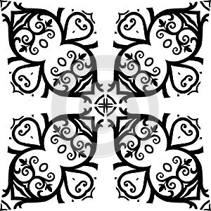 Vector BLACK WHITE SEAMLESS PATTERN DESIGN