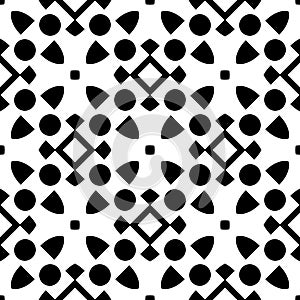 Vector Black and White seamless pattern design GEOMETRIC