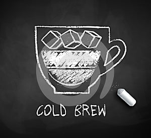 En blanco y negro bosquejo de frío Cocinar café 