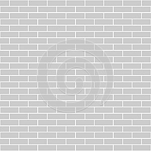 Vector black and white structural brick wall seamless pattern.