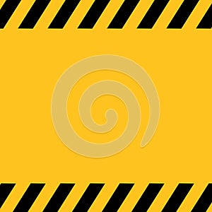 Vector black and yellow caution tape background..