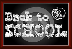 Vector blackboard with white elements