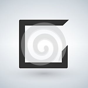 Vector Blank box or Frame Template, vector illustration isolated on white background.