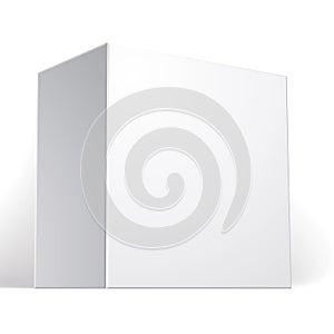 Vector blank box isolated on white background, template for your