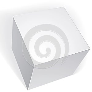 Vector blank box on white background, template for your