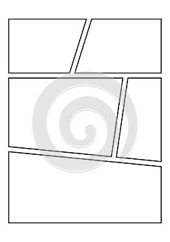 Vector Blank Comic Book storyboard