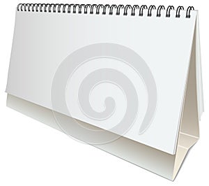 Vector blank desktop calendar