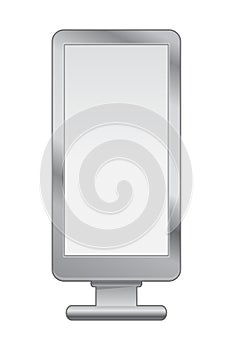 Vector blank gray advertising stand