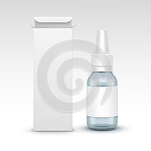 Vector Blank Medicine Medical Glass Spray Bottle