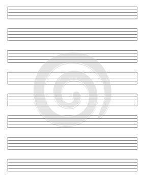 Vector blank Music manuscript sheet of paper