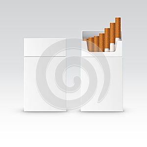 Vector Blank Pack Package Box of Cigarettes