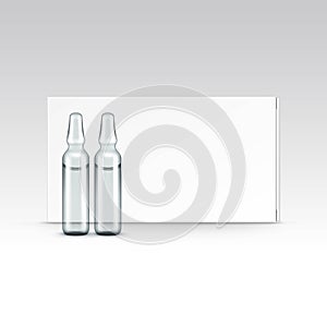 Vector Blank Packaging Box for Ampoules Isolated