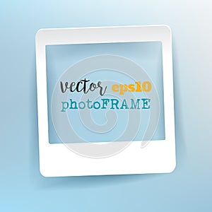 Vector Blank Photo Frame with empty space for your image.