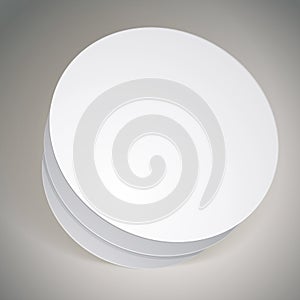 Vector blank round box, template for your package design, put yo