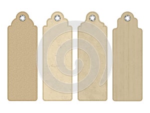 Vector Blank Vintage Cardboard Tags