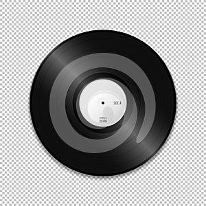 Vector blank vinyl record mockup