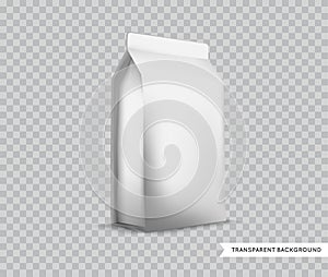 Vector Blank White Foil Food Packaging llustration Mock