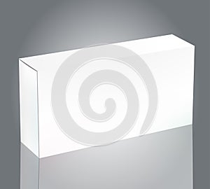 Vector Blank White Package Box for Blister of Pills Isolated on Background. Template Package Box Design for Branding.