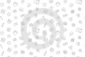 Vector blockchain pattern. Blockchain seamless background