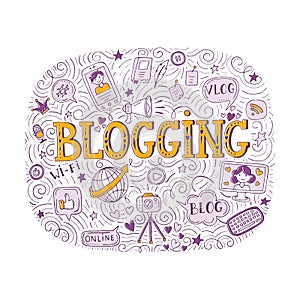 Vector blogging illustration