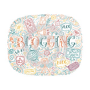 Vector blogging illustration