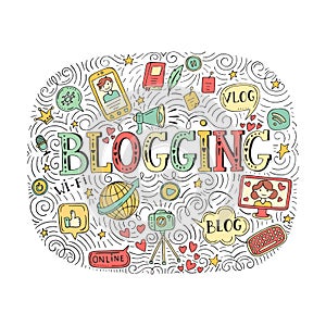 Vector blogging illustration
