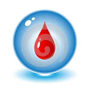 Vector blood drop icon