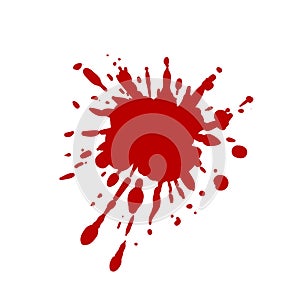 Vector Blood Spot, Red Splatter Background.