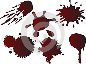 Vector blot blood set