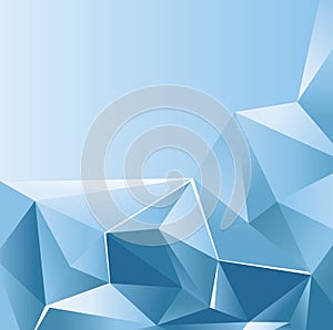 Vector blue background with triangles
