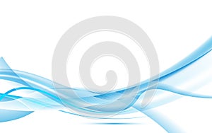 Vector blue fluid wave design background