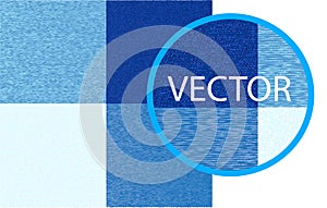 Vector Blue Gingham fabric texture for a traditional tablecloth, curtains, plaid, etc.