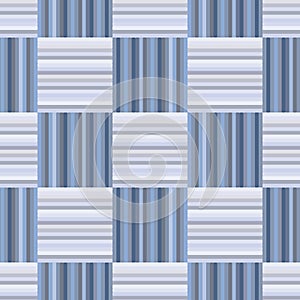 Vector blue and gray check textile seamless pattern background