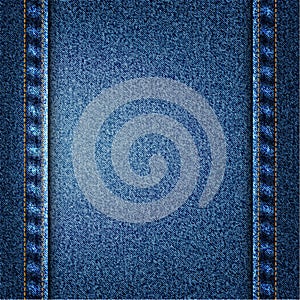 Vector blue jeans texture illustration