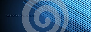 Vector blue modern abstract background with stripes. Stripped geometric corporate banner design.