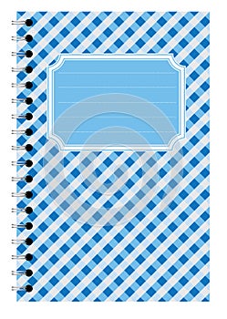 Vector blue paper notebook