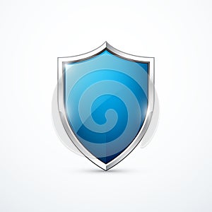 Vector blue shield icon photo