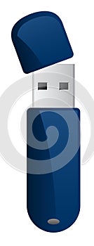 Vector blue usb flash drive