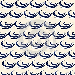 Vector blue wave icons set on light background. Water waves