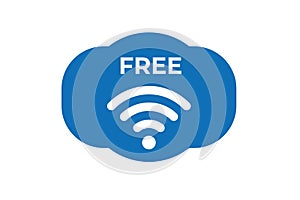 Vector blue wifi icon. Illustration on a white background