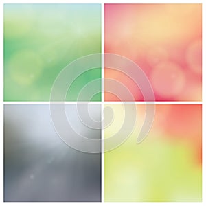 Vector blurred backgrounds - huge pack. Trendy colorfully - bokeh blurred backgrounds.