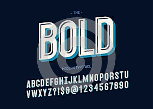 Vector bold modern font