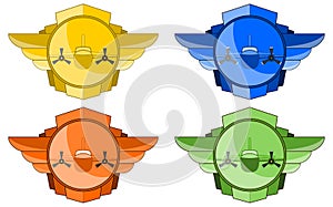 Vector Bomber in Wings and Circle Emblem