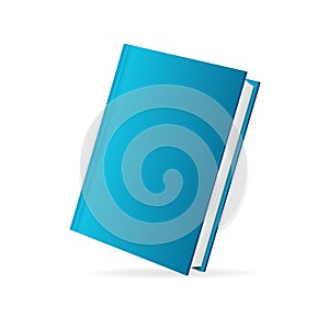 Vector book cover blue perspective